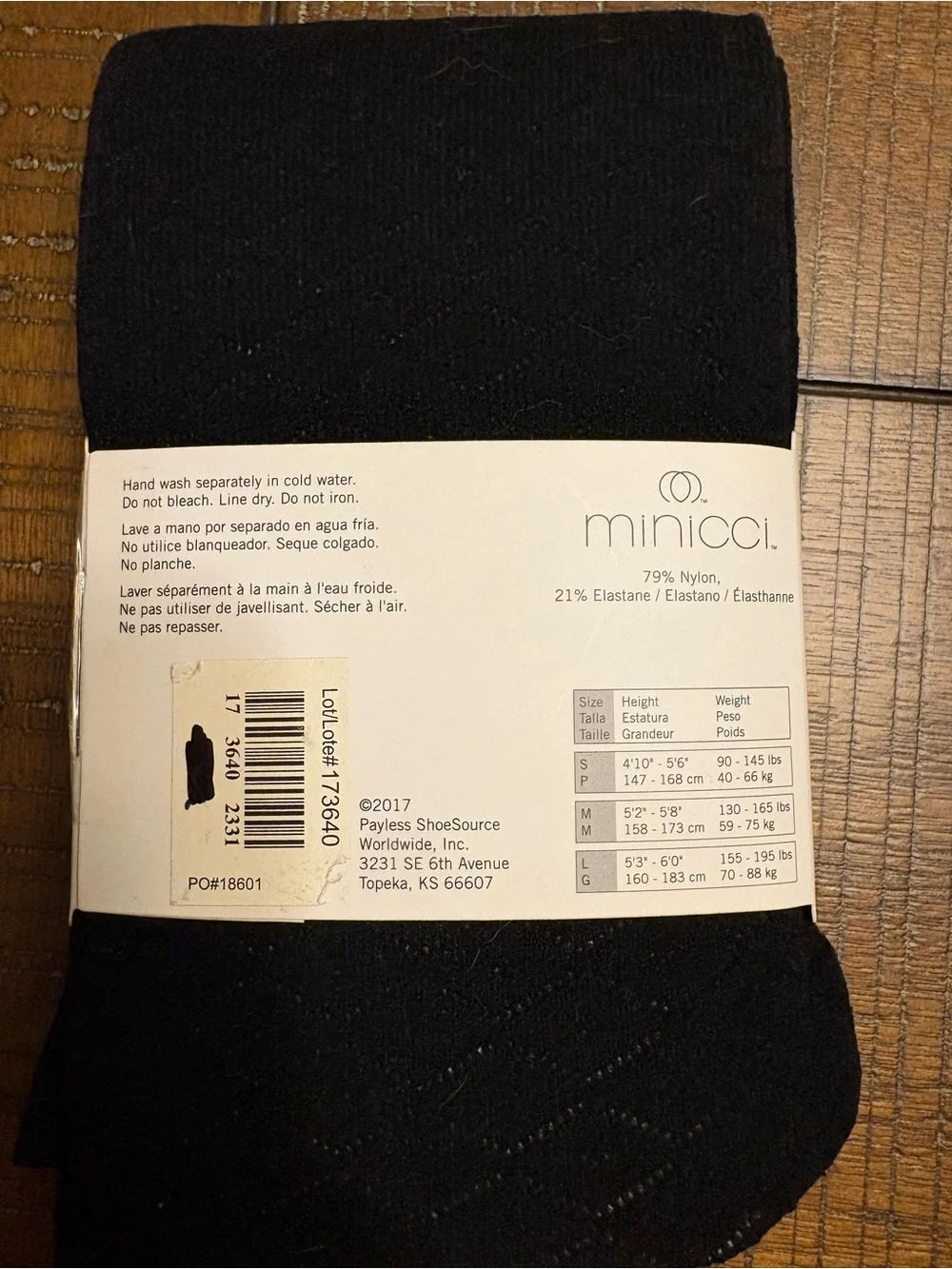 minicci women’s Black Diamond Crochet Tights - 1 Pair